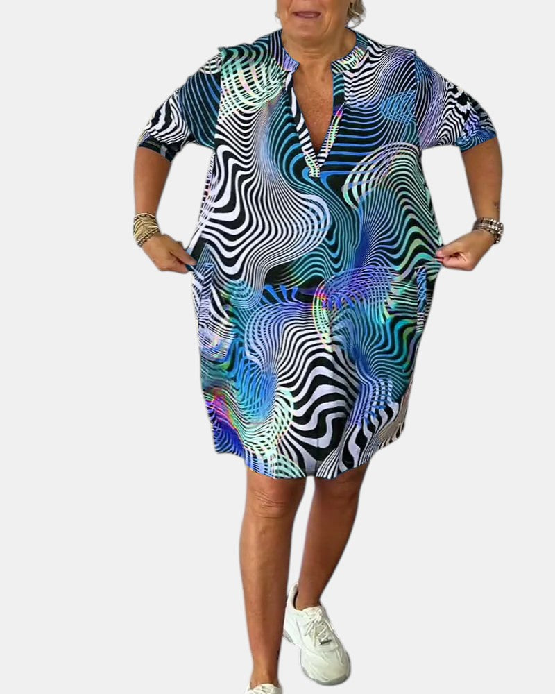 Bella | Colorful V-neck Dress