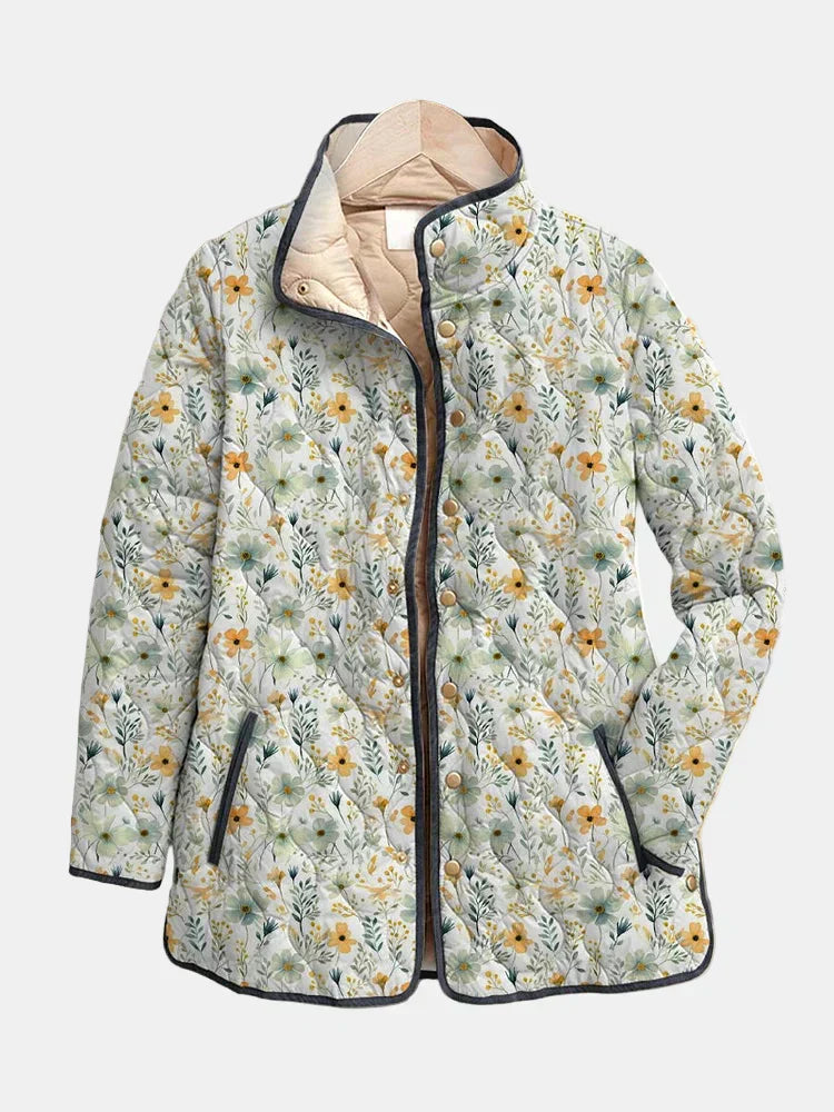 Zarae | Delightful Floral-Printed Quilted Jacket