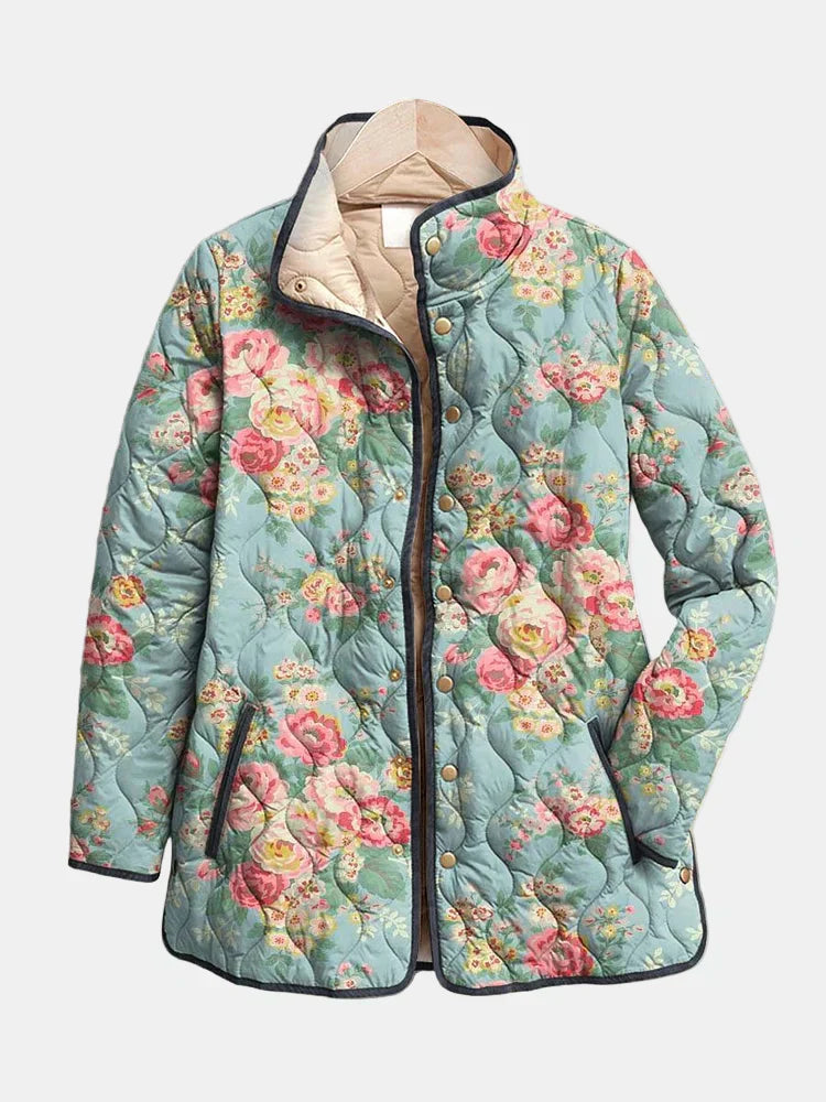 Kaia | Quilted Floral Print Jacket
