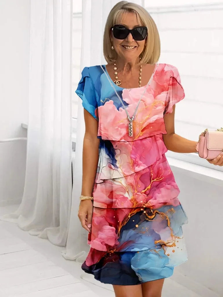 Angela | Elegant Comfort Ruffle Dress