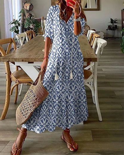 Solara Tassel A-line Midi Dress
