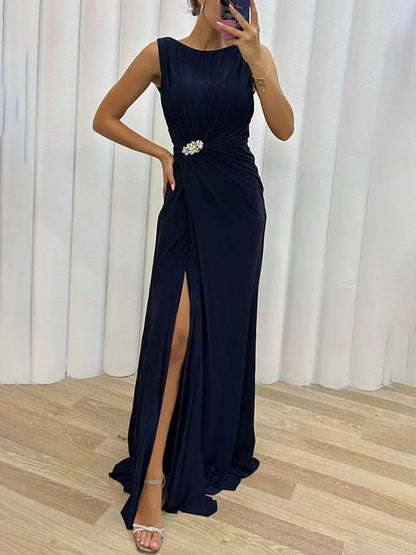 Yael™ | Elegant High Collar Dress