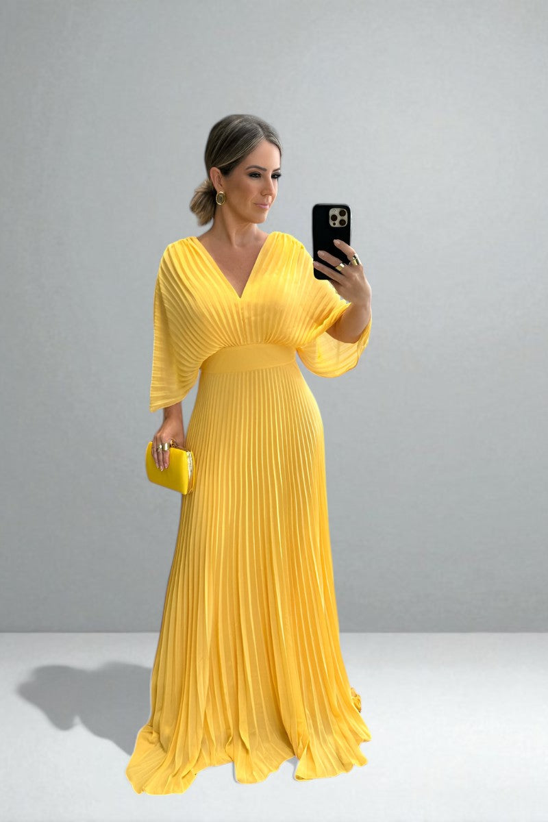 Isa™ | Elegant Pleated Maxi Dress