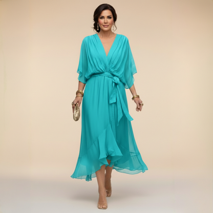 Caroline | Effortlessly Flattering Dress-Sky Blue