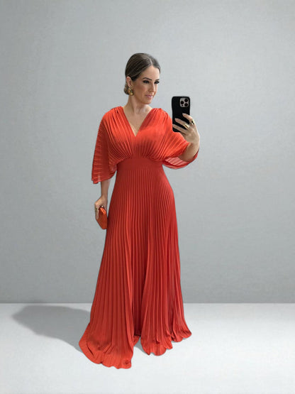 Isa™ | Elegant Pleated Maxi Dress