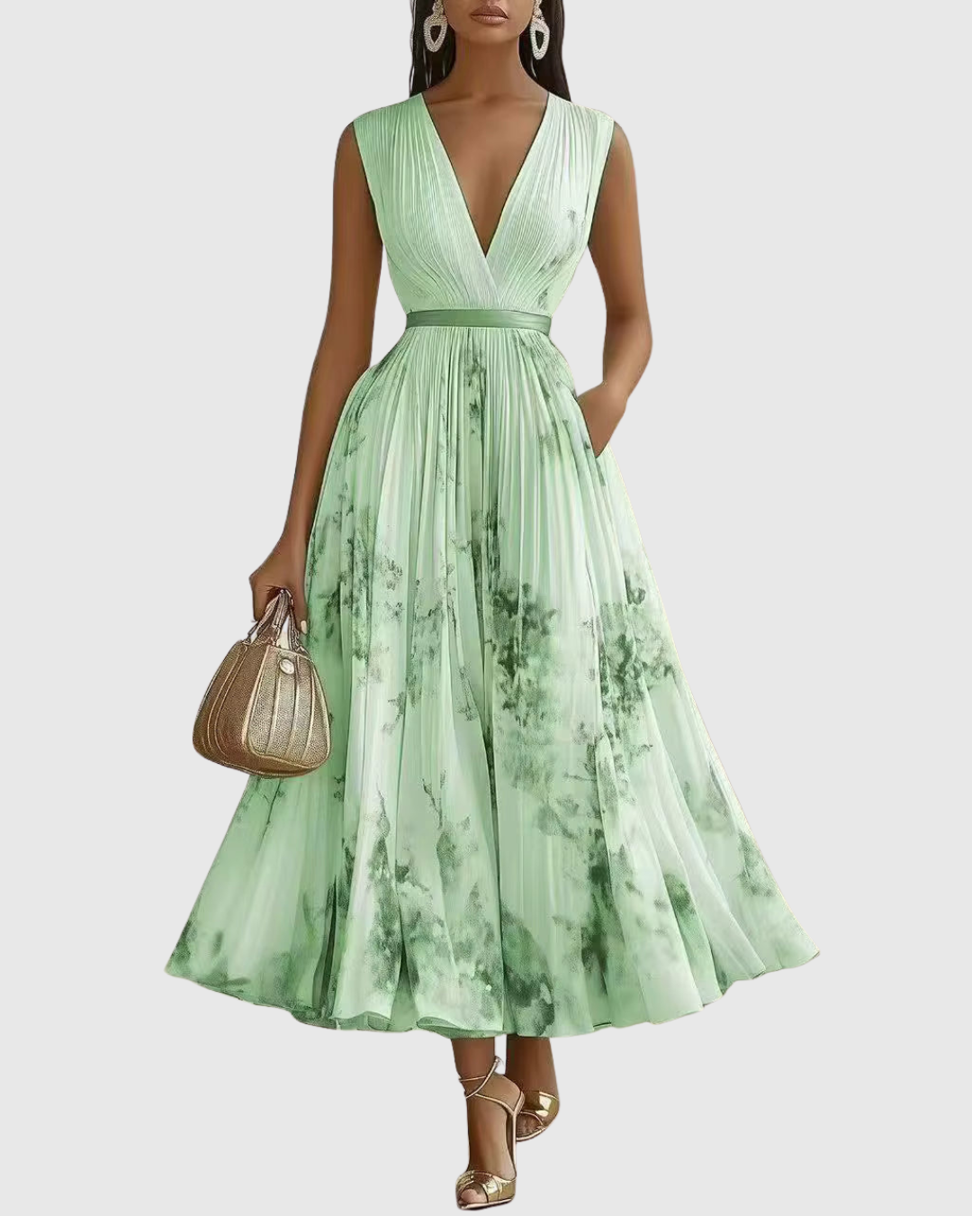 Bryleigh | Elegant Pleated Maxi Dress