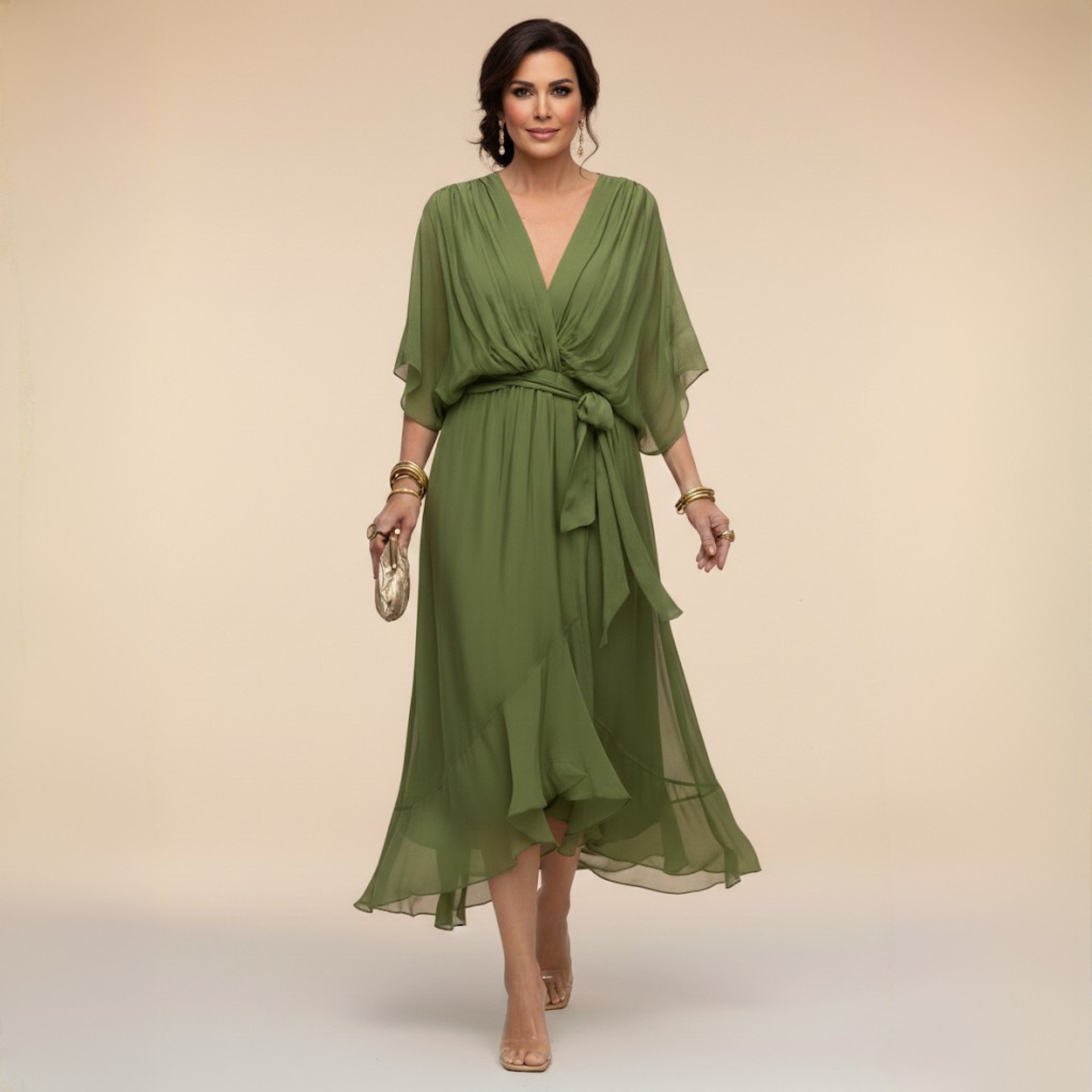 Caroline | Effortlessly Flattering Dress-Wine Red