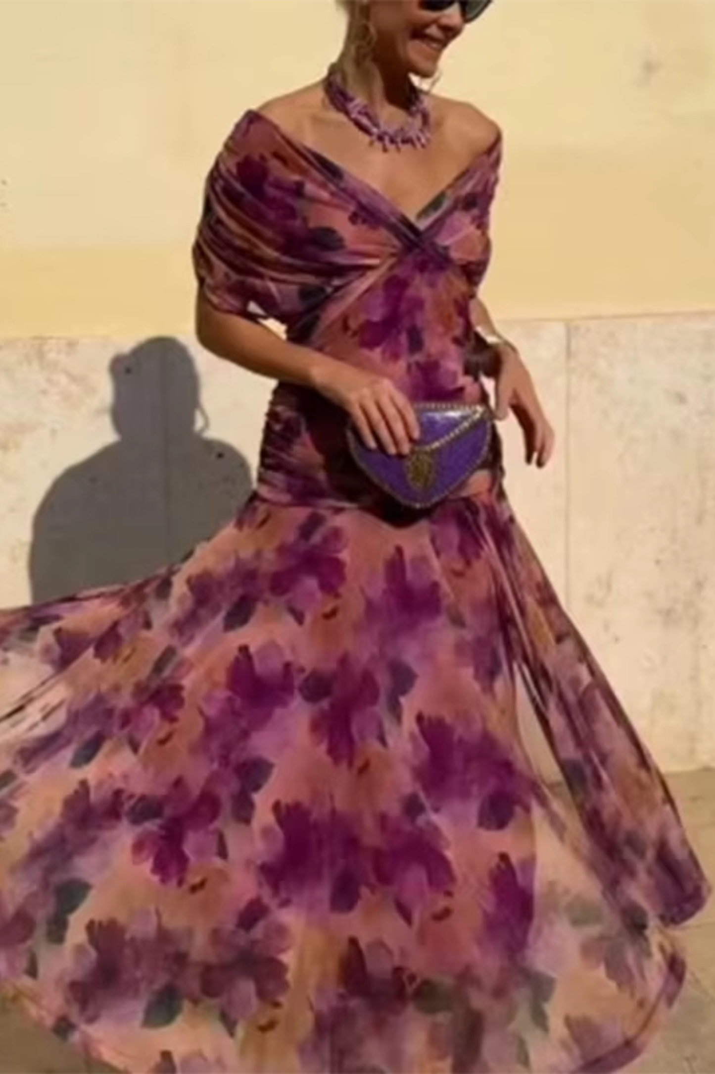 Emma | Elegant Maxi Party Dress with V-Neck