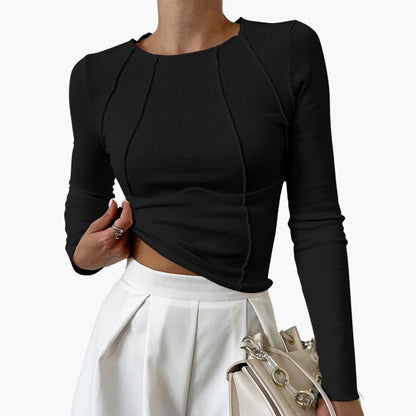 Penny™ | Sculpted Seam Long Sleeve Top