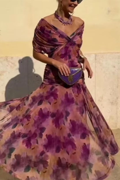 Lorenza™ | Elegant Maxi Dress with V-Neck
