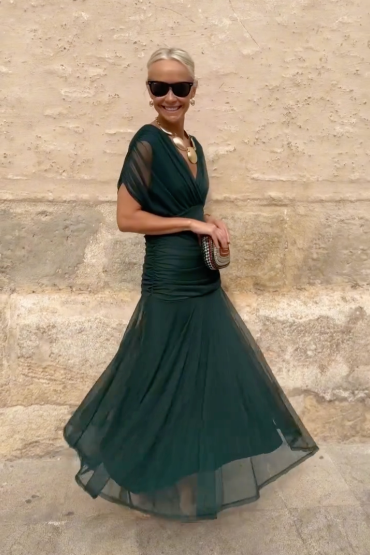Emma | Elegant Maxi Party Dress with V-Neck