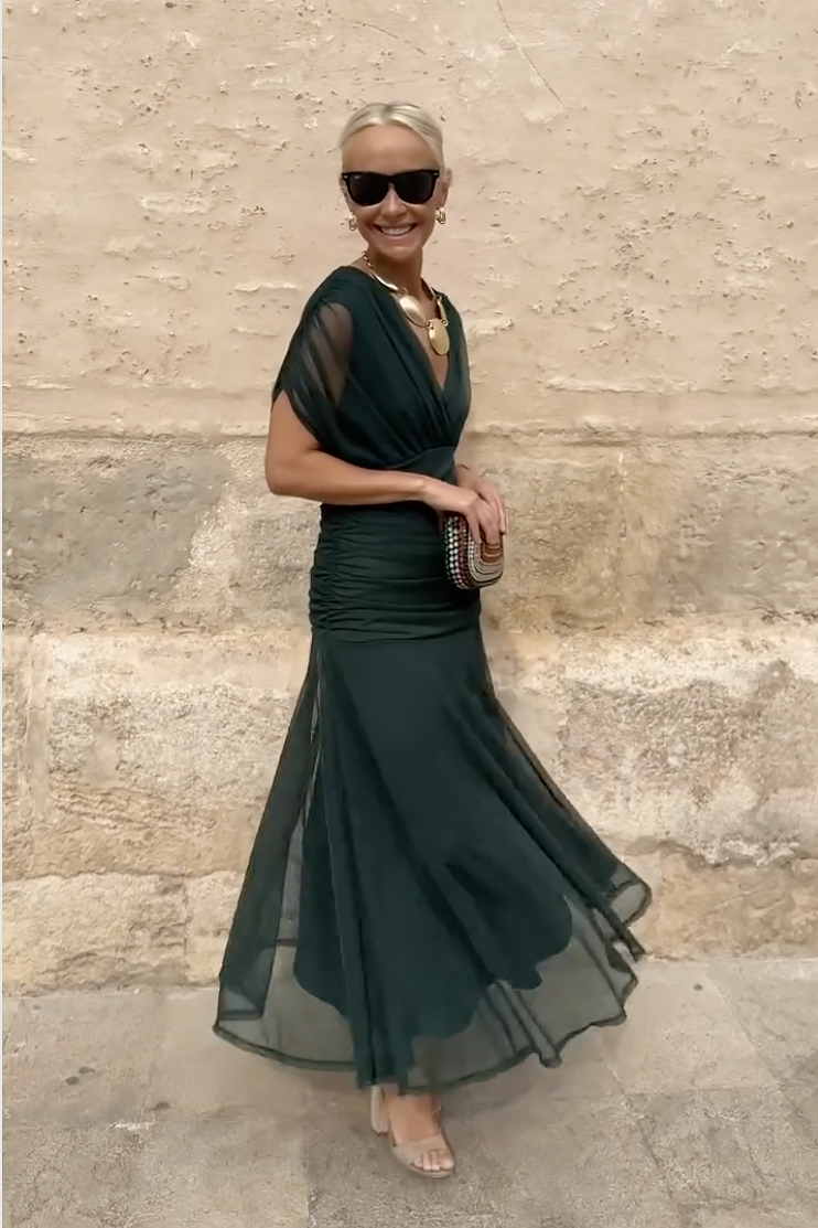 Emma | Elegant Maxi Party Dress with V-Neck