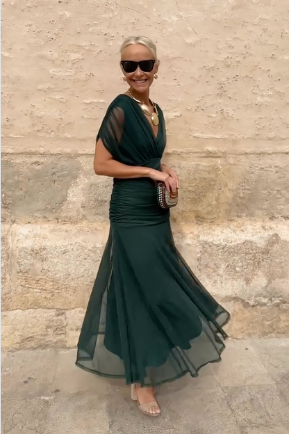 Emma | Elegant Maxi Party Dress with V-Neck