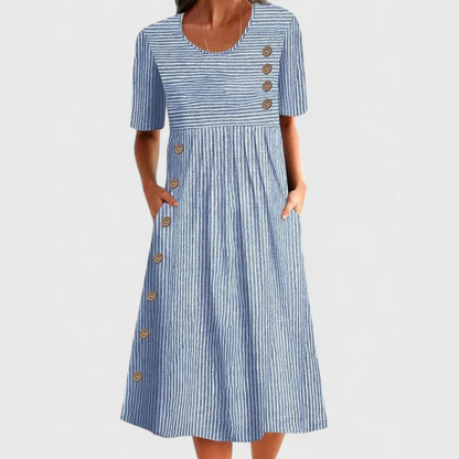 Rhonda | Striped Midi Dress
