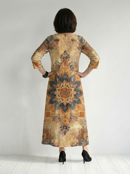 Damon | Gentle Floral Midi Dress