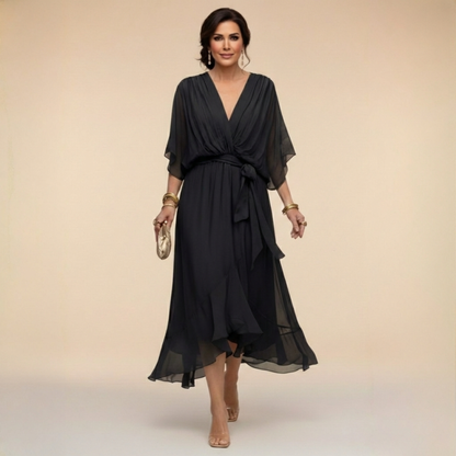 Caroline | Effortlessly Flattering Dress-Sky Blue