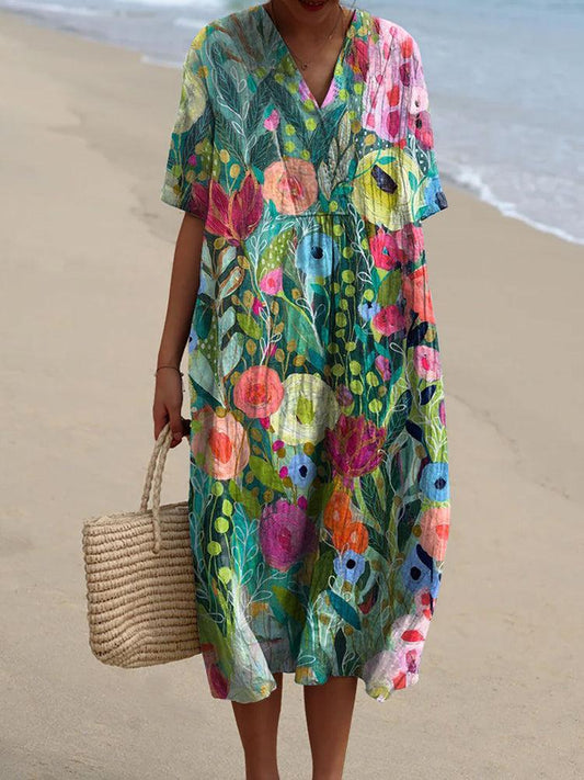 Harjas - Vintage Flower Dress