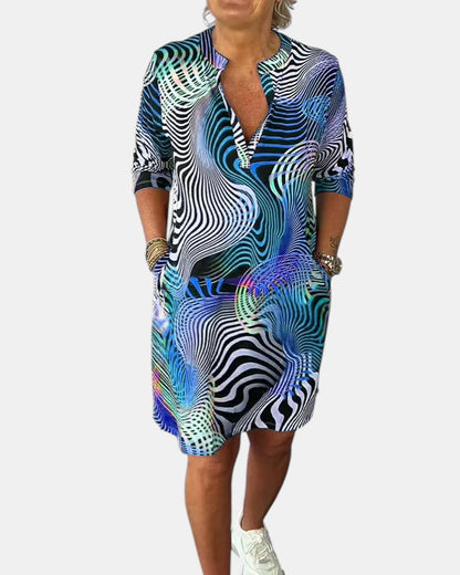 Bella | Colorful V-neck Dress