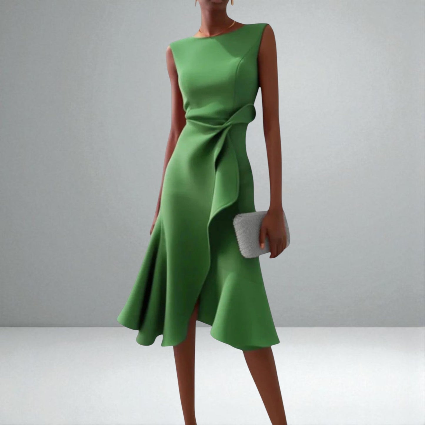 Noa™ | Elegant Draped Midi Dress