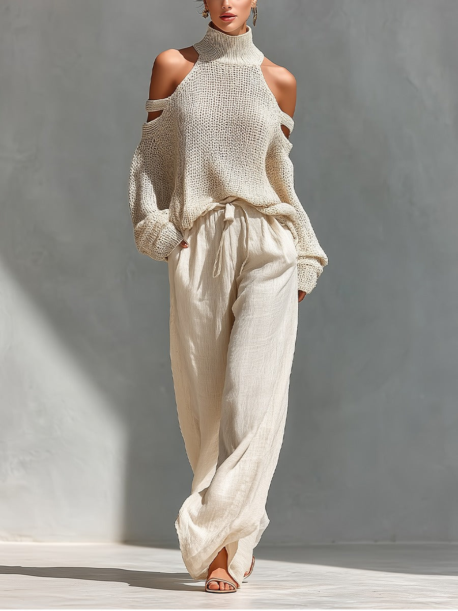 Sarah™ | Knit and Linen Fashion Set