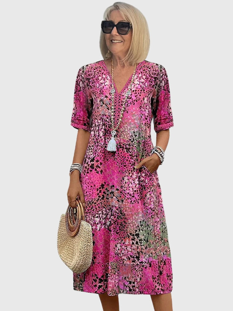 Antonina | Elegant Floral Midi Dress