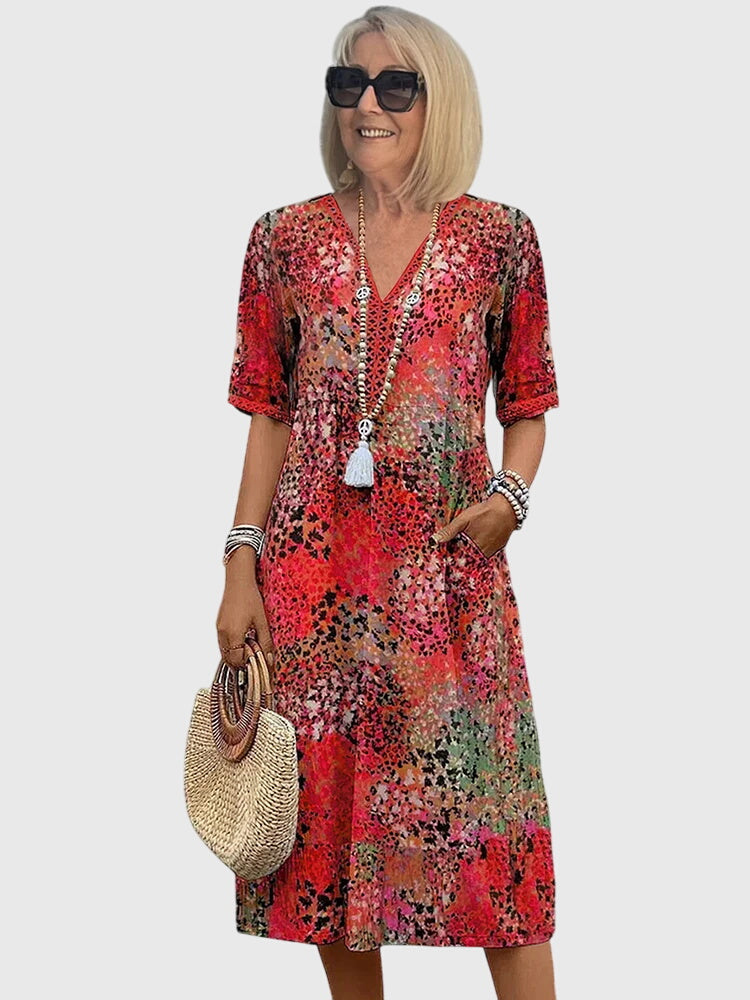 Antonina | Elegant Floral Midi Dress
