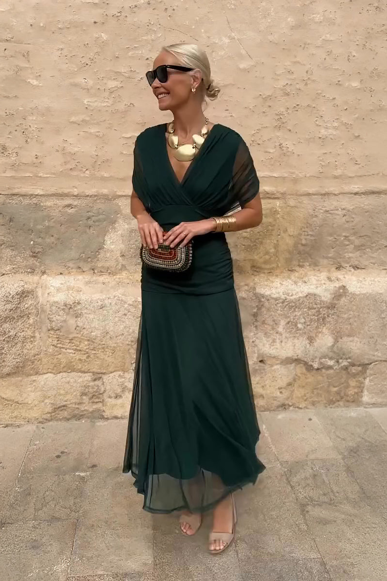 Emma | Elegant Maxi Party Dress with V-Neck