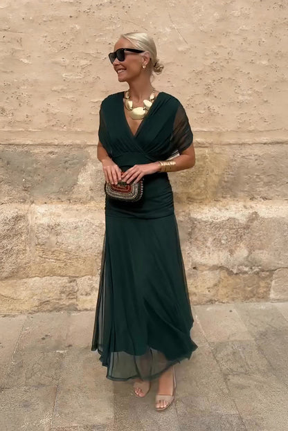 Emma | Elegant Maxi Party Dress with V-Neck