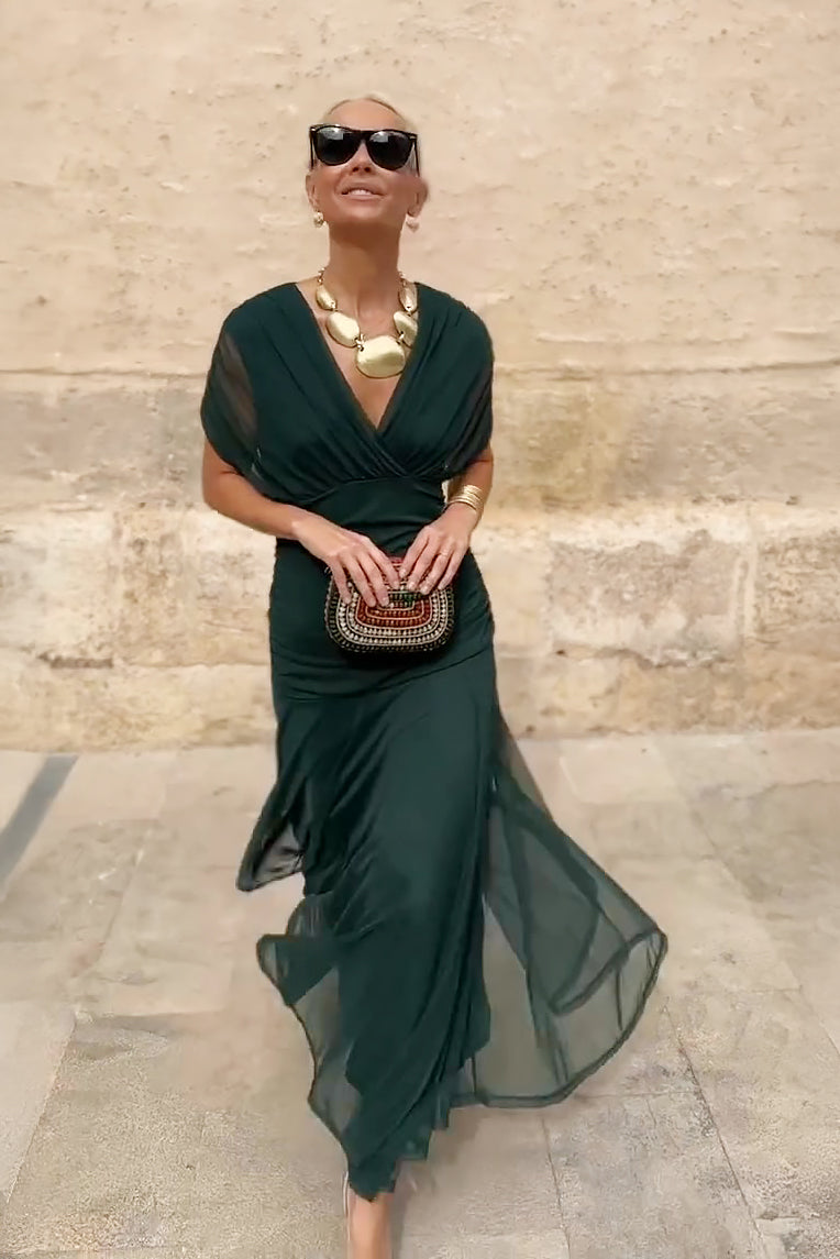 Emma | Elegant Maxi Party Dress with V-Neck