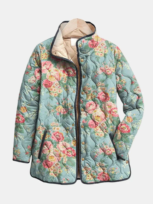 Kaia | Quilted Floral Print Jacket