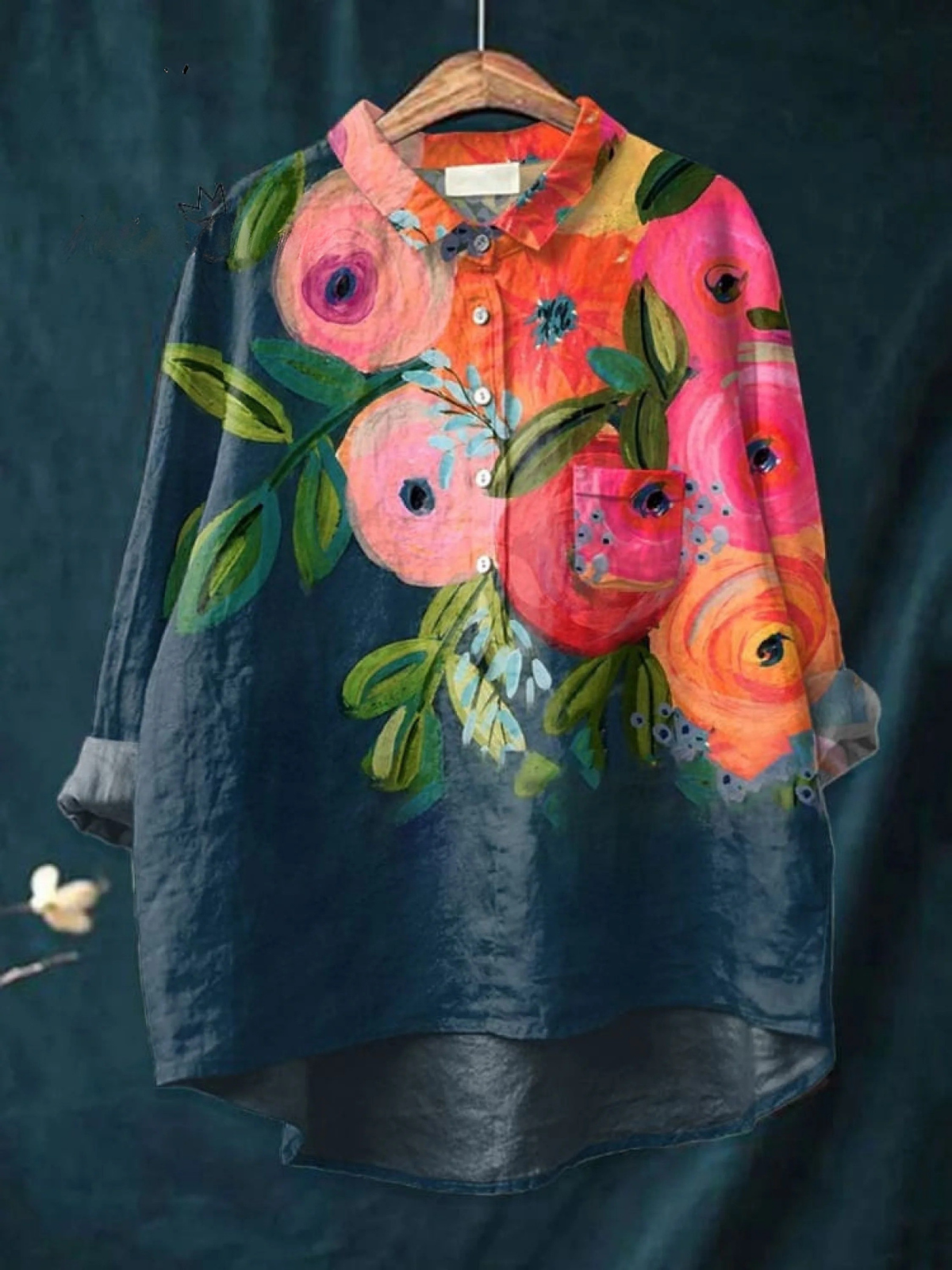 Felicity | Women's Flower Art Print Casual Shirt