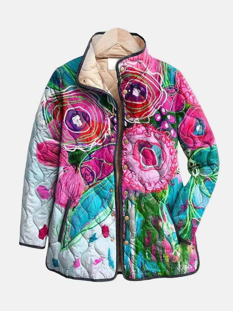 Amaya | Elegant Floral Patterned Jacket