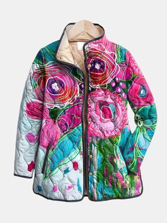 Amaya | Elegant Floral Patterned Jacket