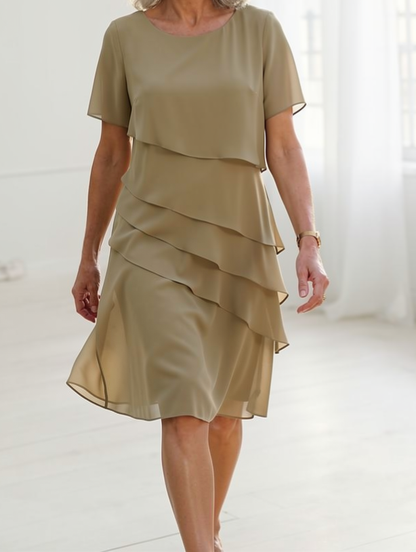 Helena | Elegant Comfort Ruffle Dress