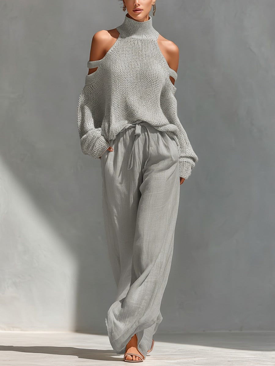 Sarah™ | Knit and Linen Fashion Set