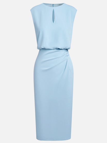 Valentina™ | Midi dress with side draping and sophisticated charm
