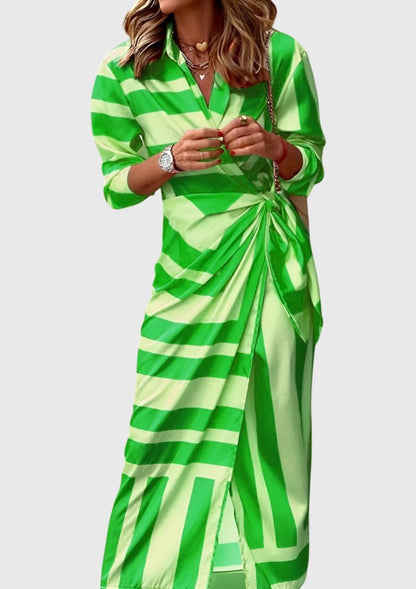 Isabrunel | Elegant Wrap Dress With Print