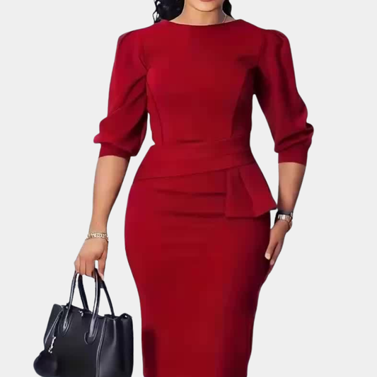 Eryzziah | Refined Ruffle Midi Dress