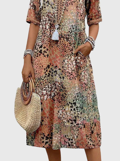 Antonina | Elegant Floral Midi Dress