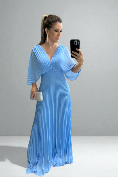 Isa™ | Elegant Pleated Maxi Dress