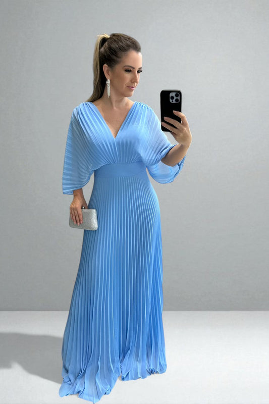 Isa™ | Elegant Pleated Maxi Dress