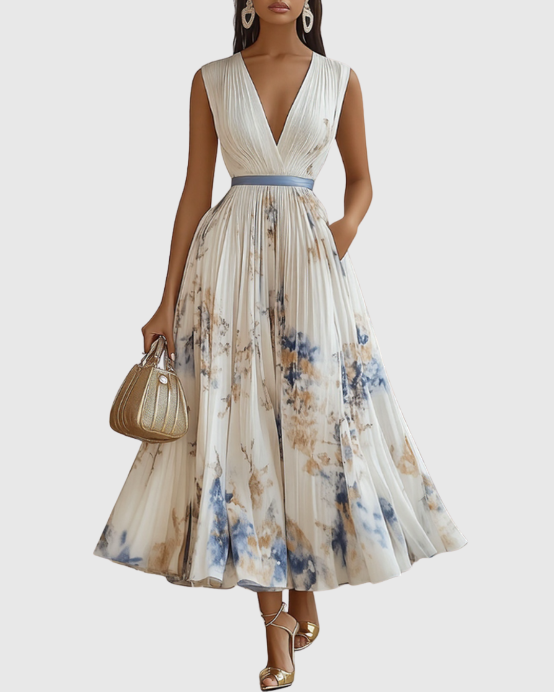 Bryleigh | Elegant Pleated Maxi Dress