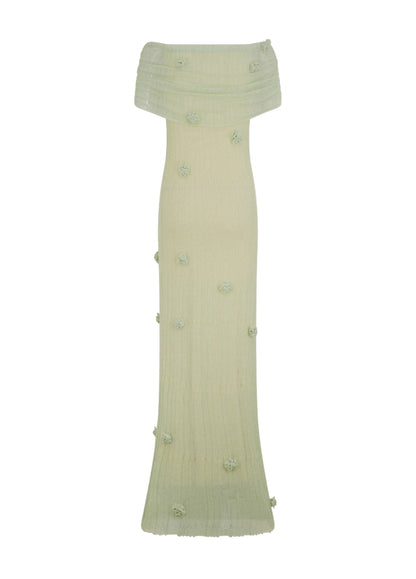 Elowyn Sage Knit Maxi Dress