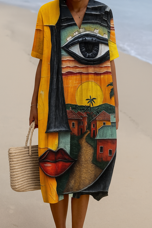 Tania - Cotton Dress Inspired by Artists