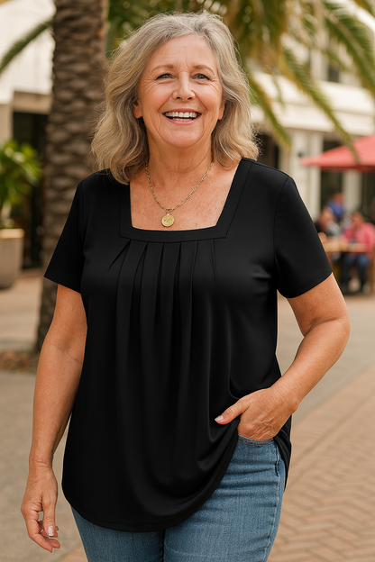 Colleen | Pleated Comfort Top - Everyday confidence