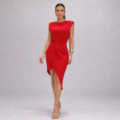 Alessia™ | Elegant dress with structured asymmetric line