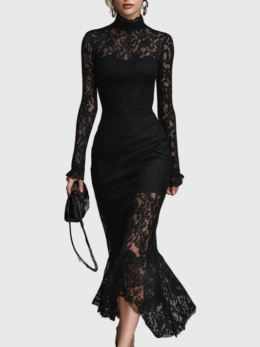 Taylynnne | Elegant Lace Fishtail Maxi Dress