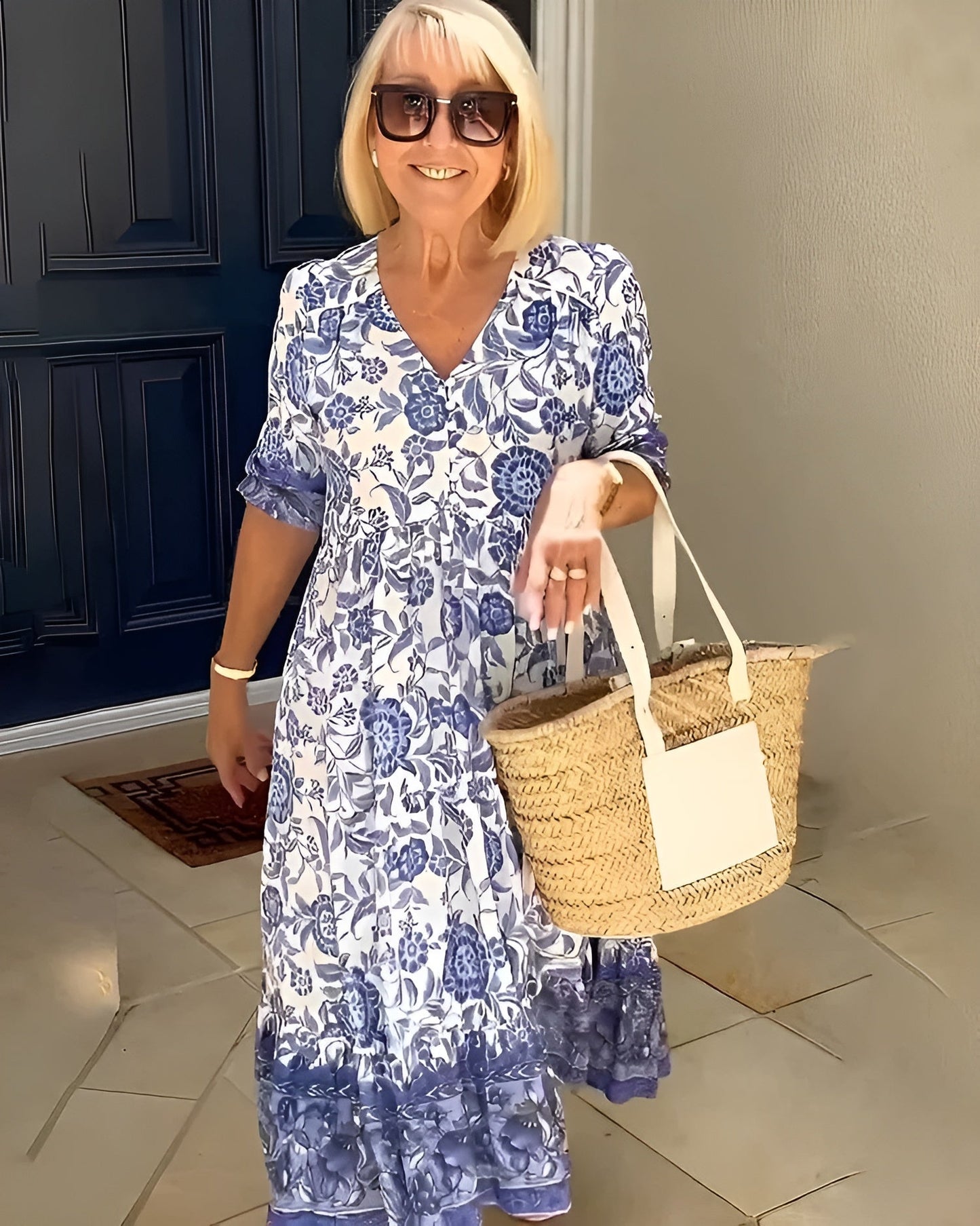 Elena Floral Midi Dress