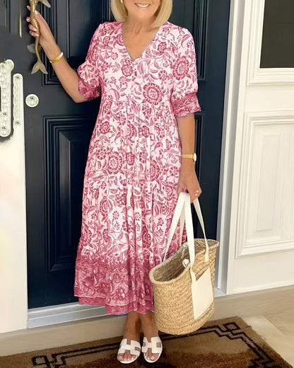 Elena Floral Midi Dress