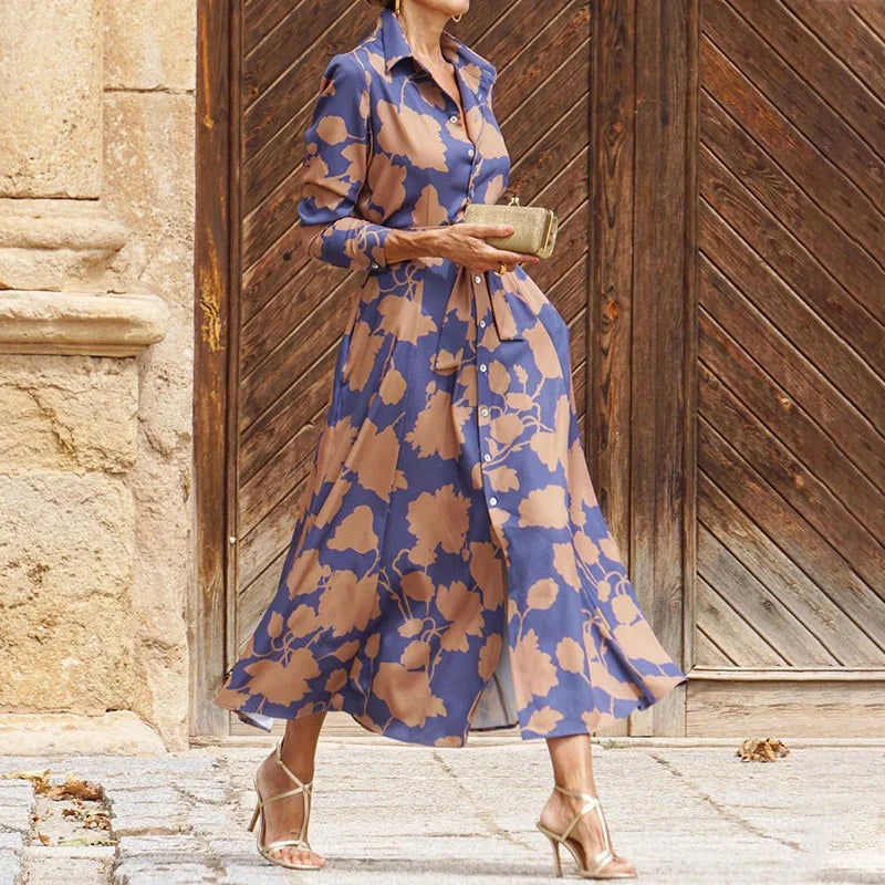 Evelina Long Sleeve Midi Dress